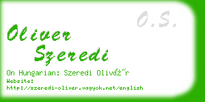 oliver szeredi business card